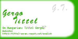 gergo tittel business card